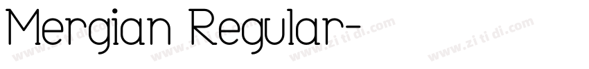 Mergian Regular字体转换